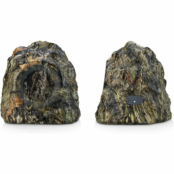 Virtual Rechargeable Bluetooth Outdoor Mossy Country Camo Rock Speakers Set of 2 VI2839173